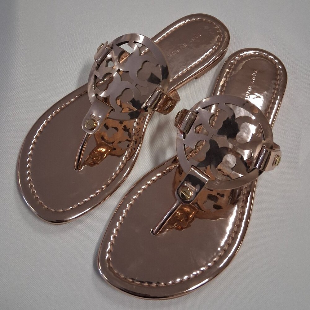 Tory Burch Women’s Miller Sandals – Rose Gold – Size 6.5 US - Picture 2 of 7